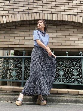 「CECIL McBEE（セシルマクビー）のアイテム（スカート）」を使った、cecilmcbee_staffさん（レディース・155cm）の夏コーディネート