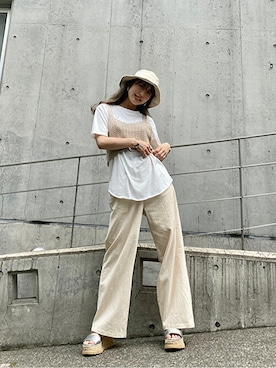 「CECIL McBEE（セシルマクビー）のアイテム（パンツ）」を使った、cecilmcbee_staffさん（レディース・155cm）の夏コーディネート