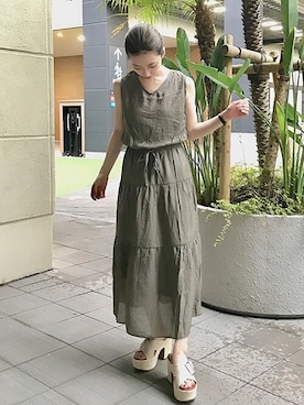 「CECIL McBEE（セシルマクビー）のアイテム（シューズ）」を使った、cecilmcbee_staffさん（レディース・157cm）の夏コーディネート