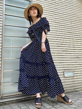 「CECIL McBEE（セシルマクビー）のアイテム（帽子）」を使った、cecilmcbee_staffさん（レディース・155cm）の夏コーディネート