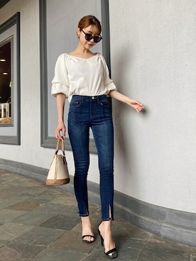 「CECIL McBEE（セシルマクビー）のアイテム（パンツ）」を使った、cecilmcbee_staffさん（レディース・160cm）の夏コーディネート