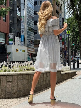 「CECIL McBEE（セシルマクビー）のアイテム（ワンピース/ドレス）」を使った、cecilmcbee_staffさん（レディース・160cm）の夏コーディネート