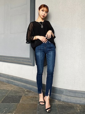 「CECIL McBEE（セシルマクビー）のアイテム（パンツ）」を使った、cecilmcbee_staffさん（レディース・160cm）の夏コーディネート