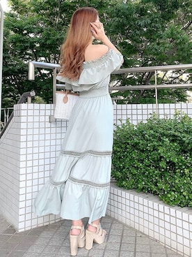 「CECIL McBEE（セシルマクビー）のアイテム（ワンピース/ドレス）」を使った、cecilmcbee_staffさん（レディース・154cm）の夏コーディネート