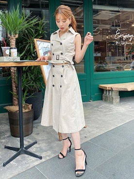 「CECIL McBEE（セシルマクビー）のアイテム（ワンピース/ドレス）」を使った、cecilmcbee_staffさん（レディース・160cm）の夏コーディネート