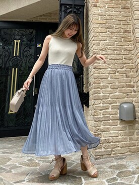 「CECIL McBEE（セシルマクビー）のアイテム（サンダル）」を使った、cecilmcbee_staffさん（レディース・155cm）の夏コーディネート