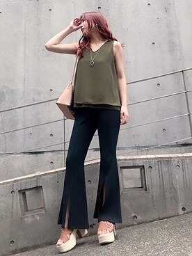 「CECIL McBEE（セシルマクビー）のアイテム（パンツ）」を使った、cecilmcbee_staffさん（レディース・160cm）の夏コーディネート