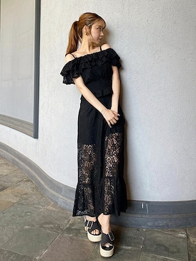 「CECIL McBEE（セシルマクビー）のアイテム（ワンピース/ドレス）」を使った、cecilmcbee_staffさん（レディース・160cm）の夏コーディネート