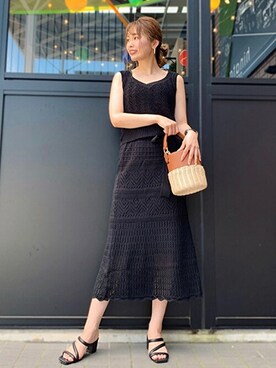 「CECIL McBEE（セシルマクビー）のアイテム（ワンピース/ドレス）」を使った、cecilmcbee_staffさん（レディース・156cm）の夏コーディネート
