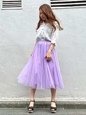 「CECIL McBEE（セシルマクビー）のアイテム（シューズ）」を使った、cecilmcbee_staffさん（レディース・165cm）の夏コーディネート