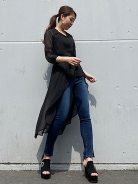 「CECIL McBEE（セシルマクビー）のアイテム（パンツ）」を使った、cecilmcbee_staffさん（レディース・165cm）の夏コーディネート