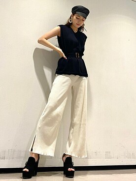 「CECIL McBEE（セシルマクビー）のアイテム（パンツ）」を使った、cecilmcbee_staffさん（レディース・167cm）の夏コーディネート