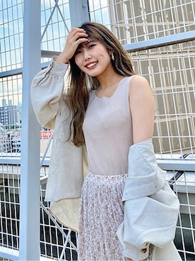 「CECIL McBEE（セシルマクビー）のアイテム（トップス）」を使った、cecilmcbee_staffさん（レディース・155cm）の夏コーディネート