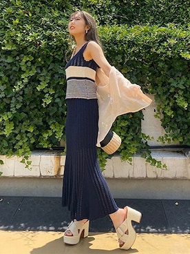 「CECIL McBEE（セシルマクビー）のアイテム（ワンピース/ドレス）」を使った、cecilmcbee_staffさん（レディース・155cm）の夏コーディネート