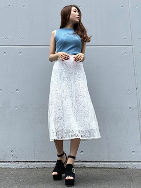 「CECIL McBEE（セシルマクビー）のアイテム（シューズ）」を使った、cecilmcbee_staffさん（レディース・165cm）の夏コーディネート
