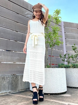 「CECIL McBEE（セシルマクビー）のアイテム（ワンピース/ドレス）」を使った、cecilmcbee_staffさん（レディース・165cm）の夏コーディネート