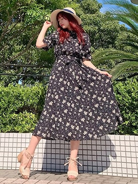 「CECIL McBEE（セシルマクビー）のアイテム（サンダル）」を使った、cecilmcbee_staffさん（レディース・160cm）の夏コーディネート