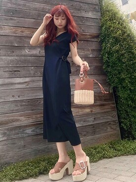 「CECIL McBEE（セシルマクビー）のアイテム（ワンピース/ドレス）」を使った、cecilmcbee_staffさん（レディース・160cm）の夏コーディネート