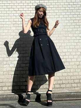 「CECIL McBEE（セシルマクビー）のアイテム（ハンチング/ベレー帽）」を使った、cecilmcbee_staffさん（レディース・165cm）の夏コーディネート