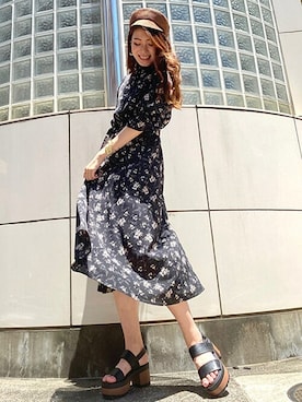 「CECIL McBEE（セシルマクビー）のアイテム（サンダル）」を使った、cecilmcbee_staffさん（レディース・165cm）の夏コーディネート