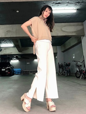 「CECIL McBEE（セシルマクビー）のアイテム（パンツ）」を使った、cecilmcbee_staffさん（レディース・167cm）の夏コーディネート