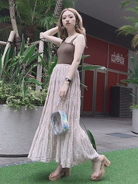 「CECIL McBEE（セシルマクビー）のアイテム（トップス）」を使った、cecilmcbee_staffさん（レディース・157cm）の夏コーディネート