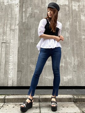 「CECIL McBEE（セシルマクビー）のアイテム（パンツ）」を使った、cecilmcbee_staffさん（レディース・165cm）の夏コーディネート