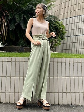 「CECIL McBEE（セシルマクビー）のアイテム（パンツ）」を使った、cecilmcbee_staffさん（レディース・155cm）の夏コーディネート