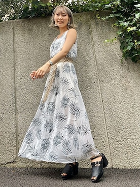「CECIL McBEE（セシルマクビー）のアイテム（ワンピース/ドレス）」を使った、cecilmcbee_staffさん（レディース・155cm）の夏コーディネート