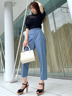 「CECIL McBEE（セシルマクビー）のアイテム（パンツ）」を使った、cecilmcbee_staffさん（レディース・165cm）の夏コーディネート