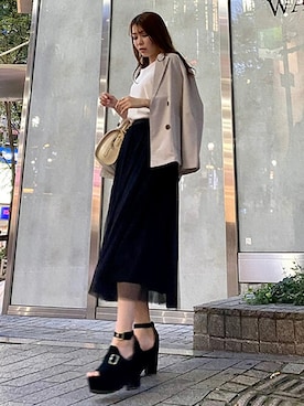 「CECIL McBEE（セシルマクビー）のアイテム（ジャケット/アウター）」を使った、cecilmcbee_staffさん（レディース・165cm）の夏コーディネート