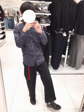 「UNIQLO（ユニクロ）のアイテム（シャツ/ブラウス、その他）」を使った、NOhさん（メンズ・175cm）の春コーディネート