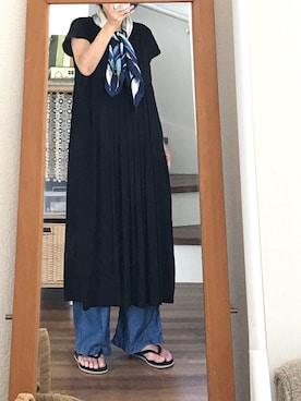 「Arnold Palmer（アーノルドパーマー）のアイテム（ビーチサンダル）」を使った、Ms          mfha3t2mさん（レディース・160cm）の夏コーディネート