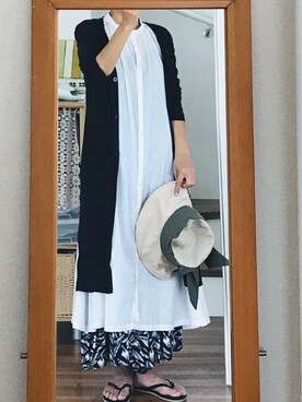 「Arnold Palmer（アーノルドパーマー）のアイテム（ビーチサンダル）」を使った、Ms          mfha3t2mさん（レディース・160cm）の夏コーディネート