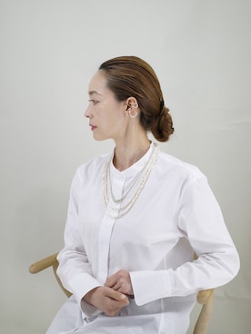 「アイテム（イヤーカフ）」を使った、ISOLATION JEWELRYさん（レディース・159cm）の冬コーディネート