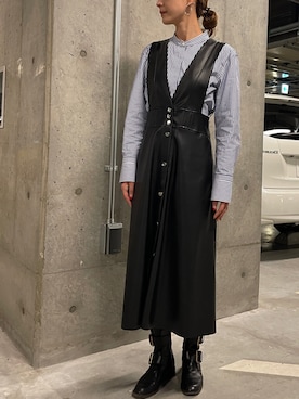 「RUPERT SANDERSON（ルパートサンダーソン）のアイテム（ブーツ）」を使った、ISOLATION JEWELRYさん（レディース・159cm）の春コーディネート