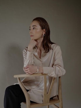 「アイテム（バングル/リストバンド）」を使った、ISOLATION JEWELRYさん（レディース・159cm）の春コーディネート