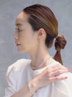 「アイテム（イヤーカフ）」を使った、ISOLATION JEWELRYさん（レディース・159cm）の春コーディネート