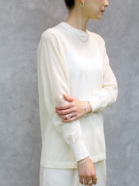 「アイテム（イヤーカフ）」を使った、ISOLATION JEWELRYさん（レディース・159cm）の夏コーディネート