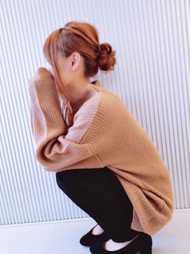 「アイテム（チュニック）」を使った、Kさん（レディース・154cm）の秋コーディネート