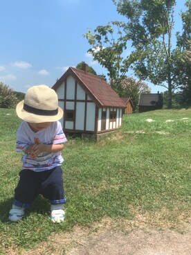 「KP BOY（ケーピーボーイ）のアイテム」を使った、mcnaokoさん（キッズ・80cm）の秋コーディネート