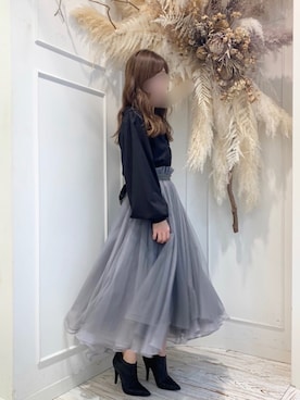 「LA BELLE ETUDE（ラベルエチュード）のアイテム（ブーティ）」を使った、めるてぃさん（レディース・153cm）の秋コーディネート