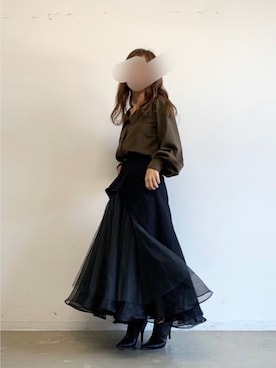「LA BELLE ETUDE（ラベルエチュード）のアイテム（ブーティ）」を使った、めるてぃさん（レディース・153cm）の秋コーディネート
