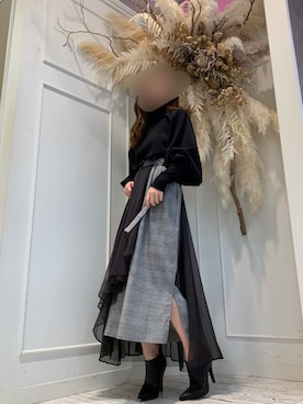 「アイテム（スカート、その他）」を使った、めるてぃさん（レディース・153cm）の秋コーディネート