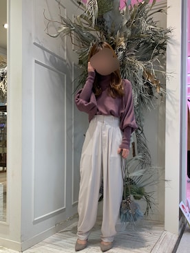 「LA BELLE ETUDE（ラベルエチュード）のアイテム（ニット/セーター）」を使った、めるてぃさん（レディース・153cm）の秋コーディネート