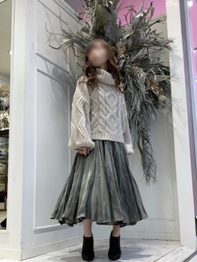 「LA BELLE ETUDE（ラベルエチュード）のアイテム（ニット/セーター）」を使った、めるてぃさん（レディース・153cm）の冬コーディネート