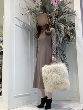 「LA BELLE ETUDE（ラベルエチュード）のアイテム（バッグ）」を使った、めるてぃさん（レディース・153cm）の冬コーディネート