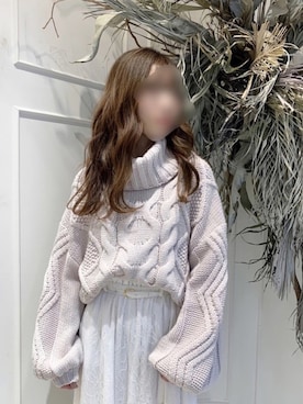 「LA BELLE ETUDE（ラベルエチュード）のアイテム（ニット/セーター）」を使った、めるてぃさん（レディース・153cm）の冬コーディネート