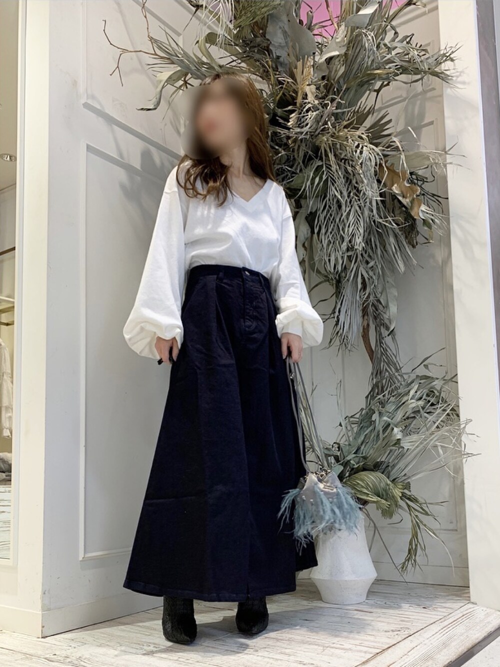 ラベルエチュード✴︎ LA BELLE ETUDE✴︎チュール袖ボートネックシャツ ⚠️入手困難⚠️チュール袖ボートネックシャツ LA BELLE ETUDE