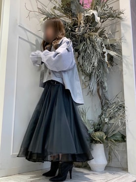 「LA BELLE ETUDE（ラベルエチュード）のアイテム（トレンチコート）」を使った、めるてぃさん（レディース・153cm）の冬コーディネート